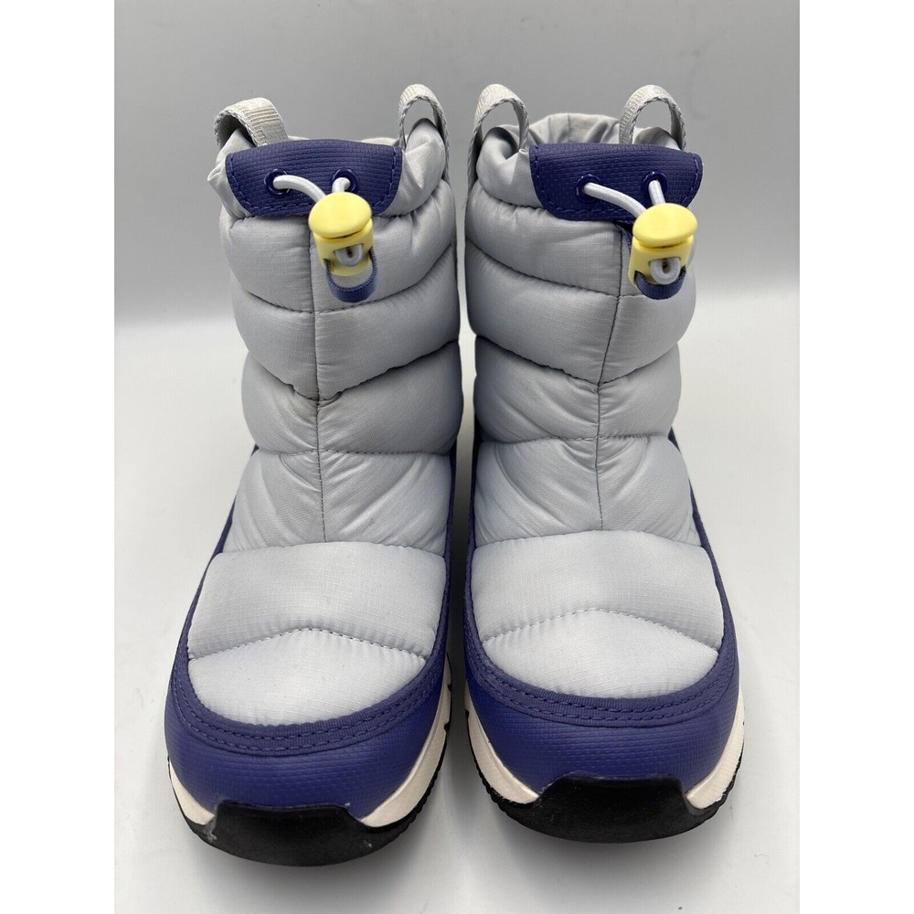 The North Face Big Kids Thermoball Blue and Gray Snow Boots Waterproof Size‎ 4